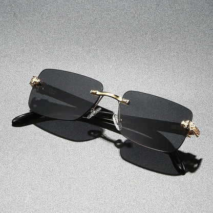 Dorell Rimless Gradient Square Sunglasses