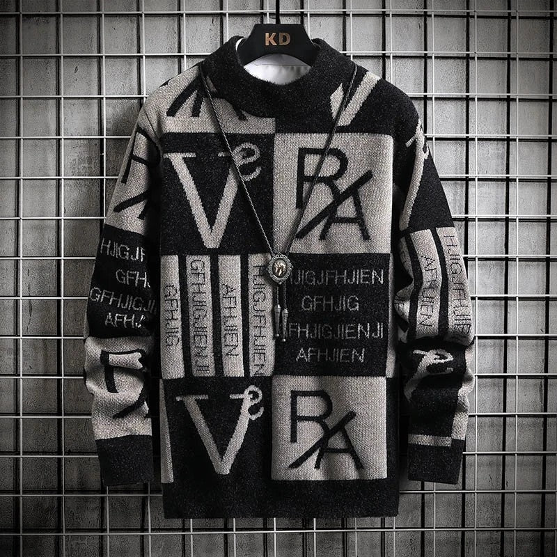 Doriane Abstract Graphic Knit Sweater