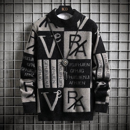 Doriane Abstract Graphic Knit Sweater