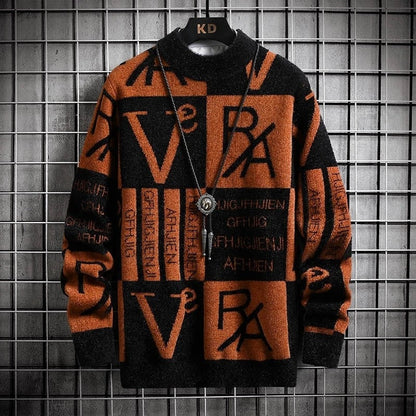 Doriane Abstract Graphic Knit Sweater
