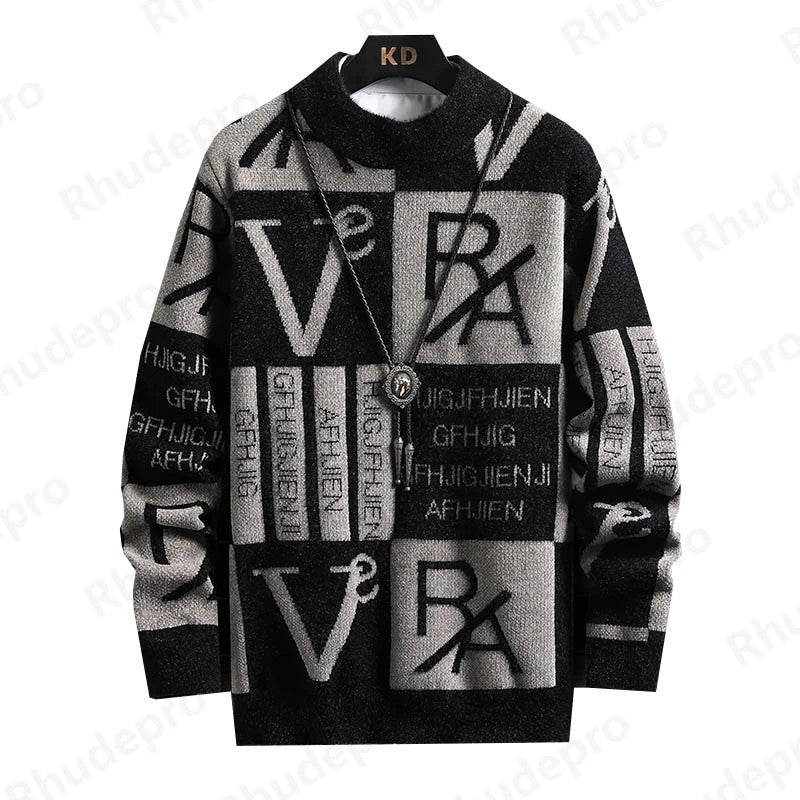 Doriane Abstract Graphic Knit Sweater