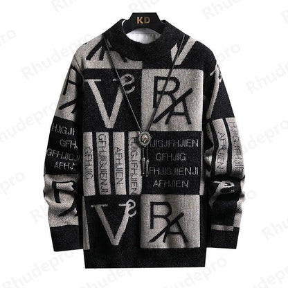 Doriane Abstract Graphic Knit Sweater
