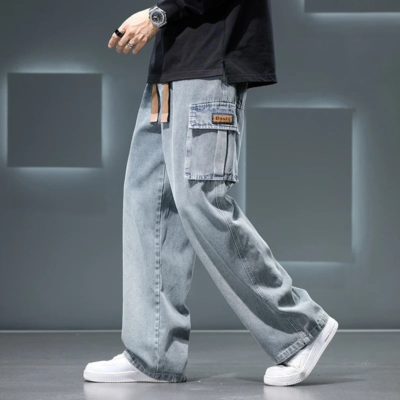 Draxon Relaxed Cargo Denim Pants