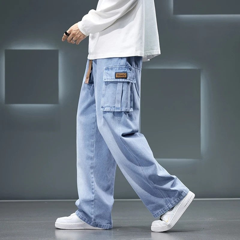 Draxon Relaxed Cargo Denim Pants