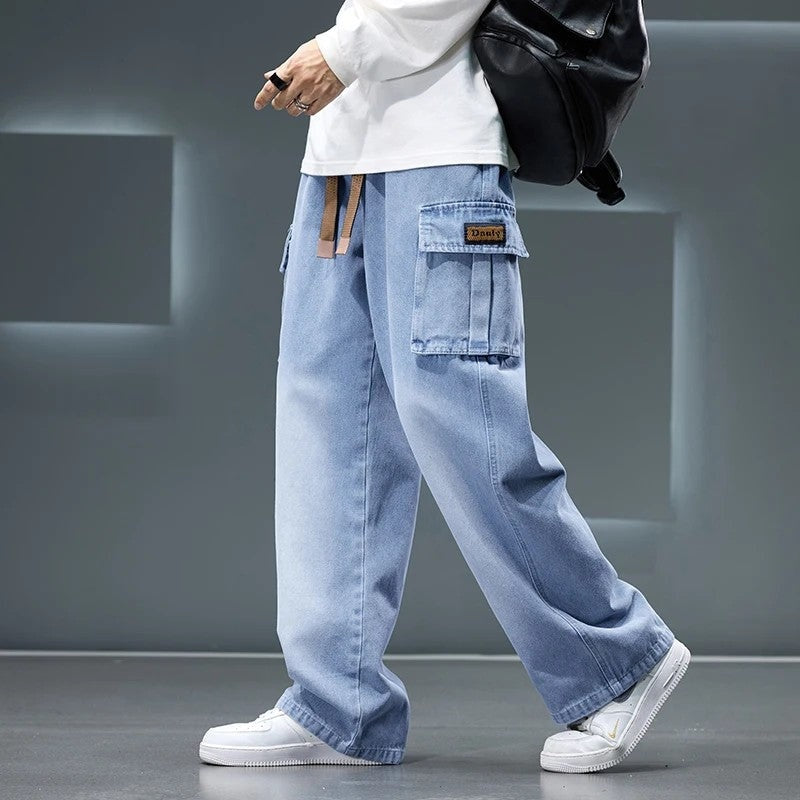 Draxon Relaxed Cargo Denim Pants