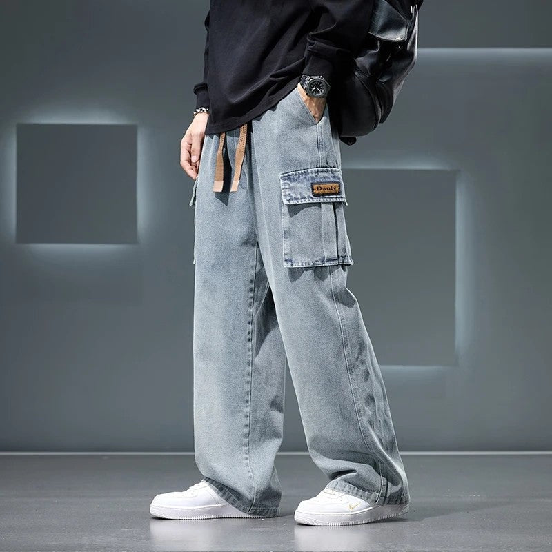 Draxon Relaxed Cargo Denim Pants