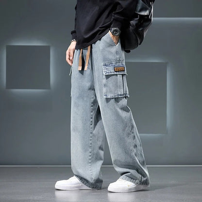 Draxon Relaxed Cargo Denim Pants
