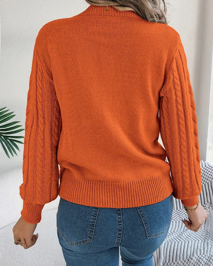 Eleanor Women's Cable Knit Crewneck Sweater