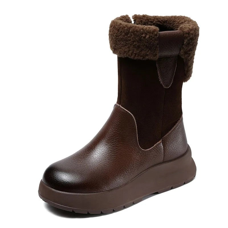 Elena Shearling Lined Mid-Calf Boot