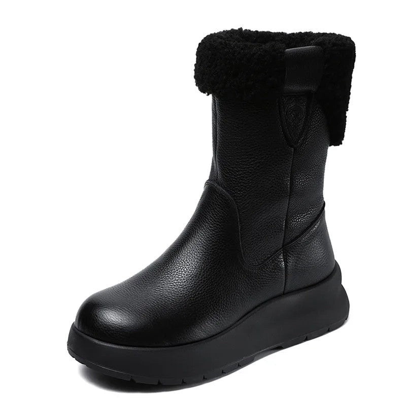 Elena Shearling Lined Mid-Calf Boot