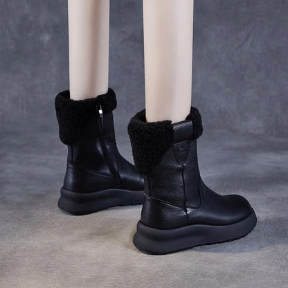 Elena Shearling Lined Mid-Calf Boot