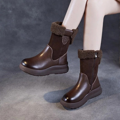 Elena Shearling Lined Mid-Calf Boot