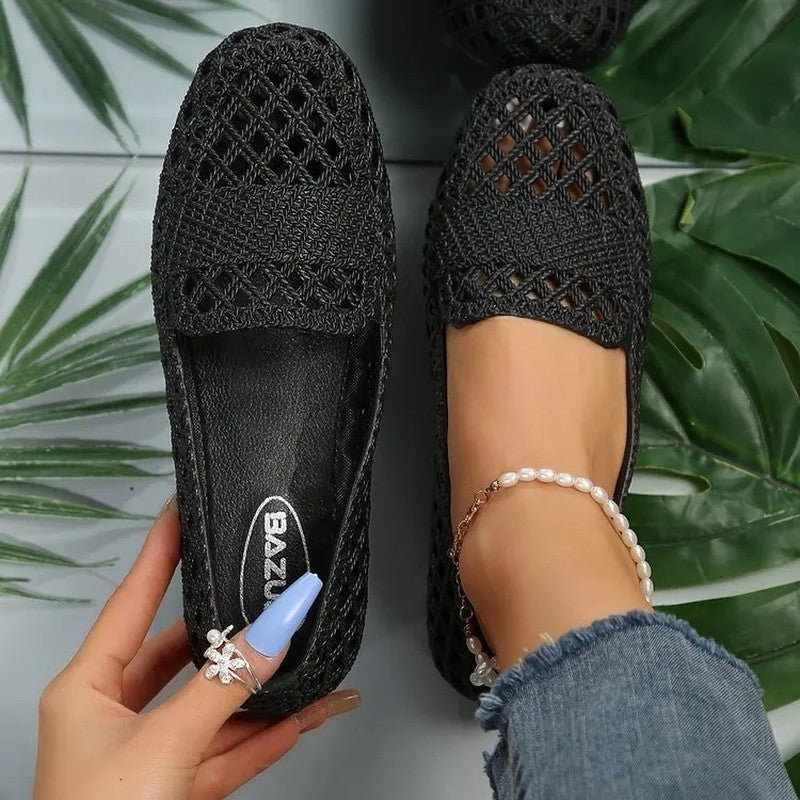 Elisandre Woven Slip-On Ballet Flats