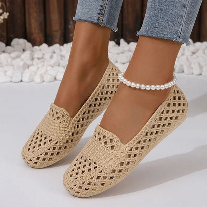 Elisandre Woven Slip-On Ballet Flats
