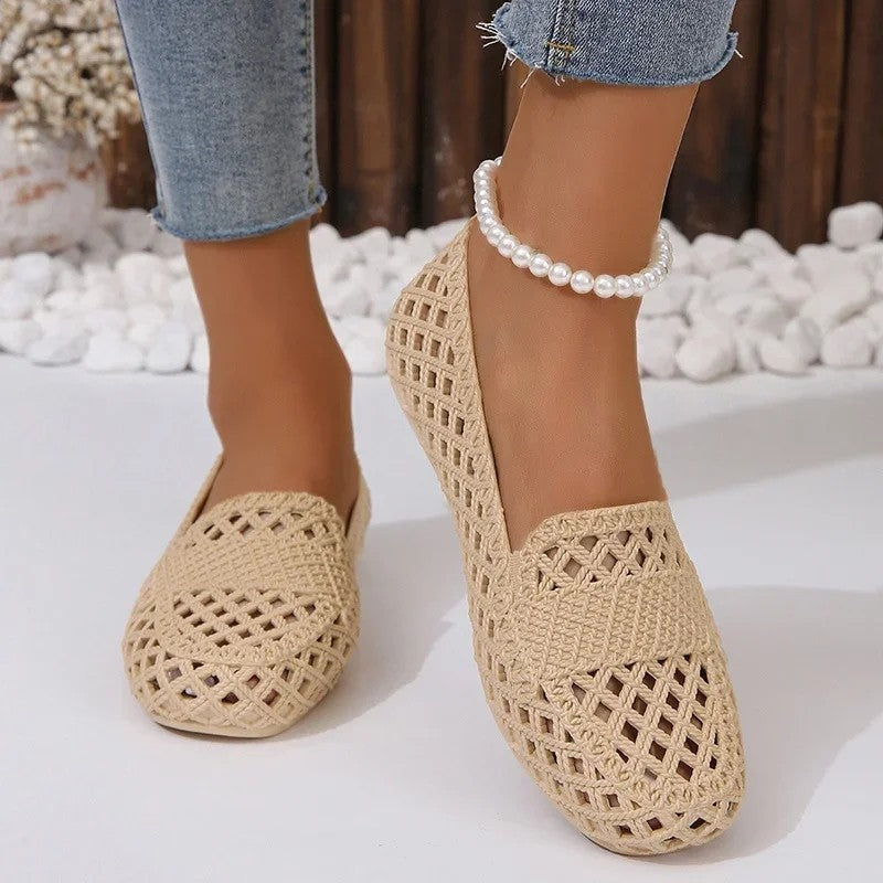 Elisandre Woven Slip-On Ballet Flats