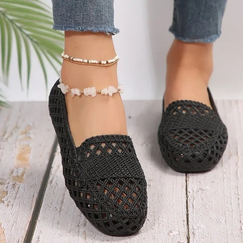 Elisandre Woven Slip-On Ballet Flats