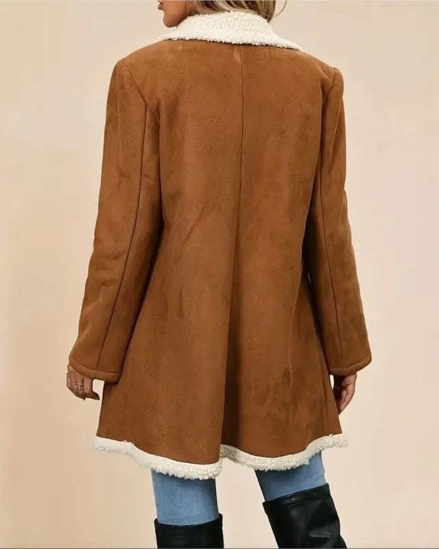 Elise Women's Shearling Lined Double-Breasted Coat