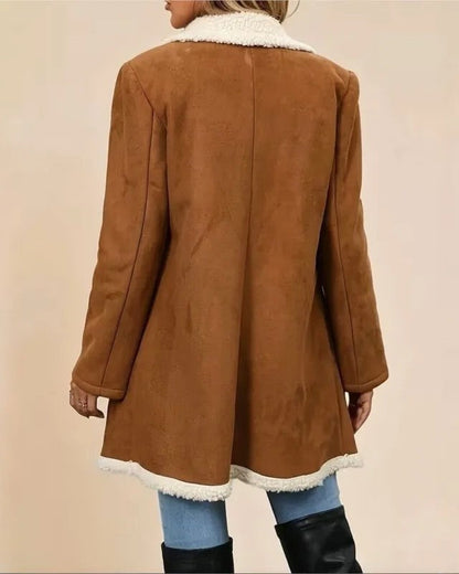 Elise Women's Shearling Lined Double-Breasted Coat