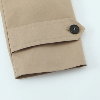 Eloria Cropped Double-Breasted Trench Jacket