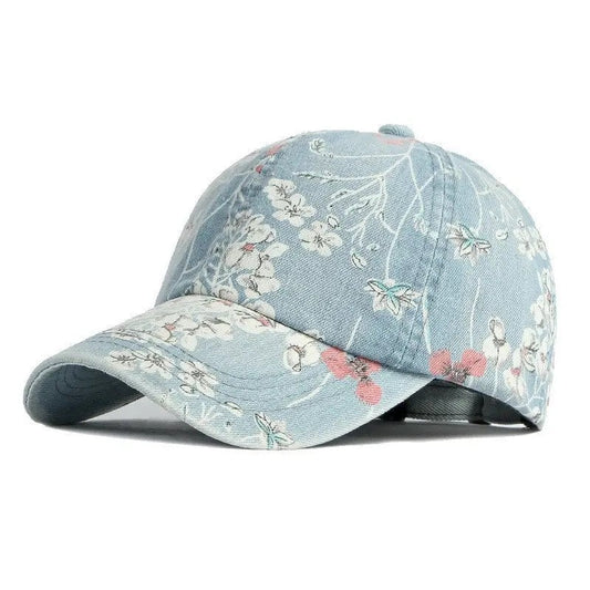 Elowen Floral Print Cotton Baseball Cap