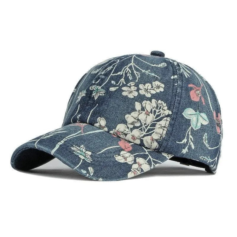 Elowen Floral Print Cotton Baseball Cap
