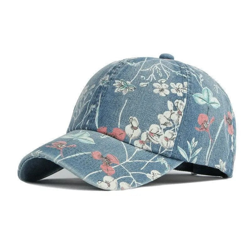 Elowen Floral Print Cotton Baseball Cap