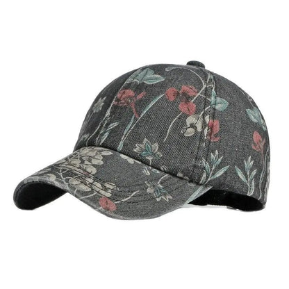 Elowen Floral Print Cotton Baseball Cap