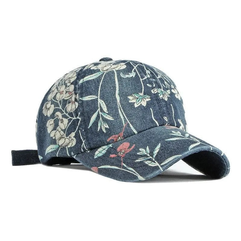 Elowen Floral Print Cotton Baseball Cap