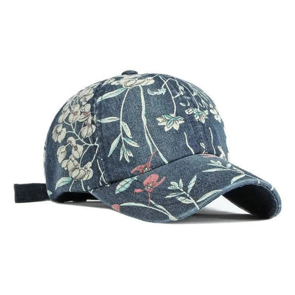 Elowen Floral Print Cotton Baseball Cap