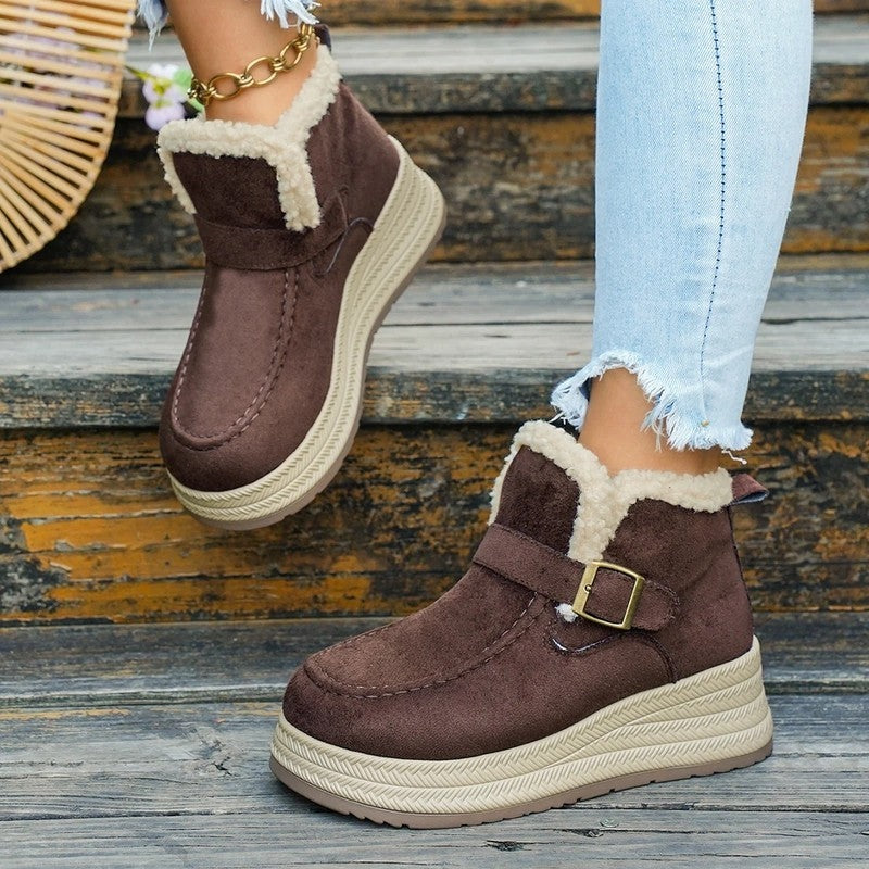 Elyria Cozy Fleece Lined Platform Boots