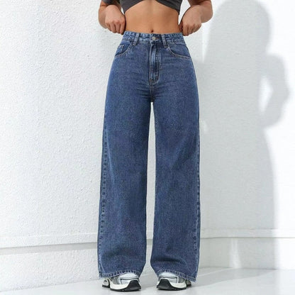 Elyska Relaxed High-Rise Wide-Leg Jeans