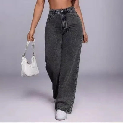 Elyska Relaxed High-Rise Wide-Leg Jeans