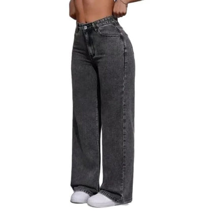 Elyska Relaxed High-Rise Wide-Leg Jeans
