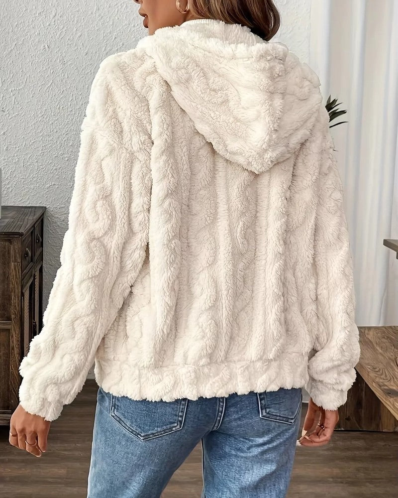 Esther Women's Textured Fleece Zip Hoodie