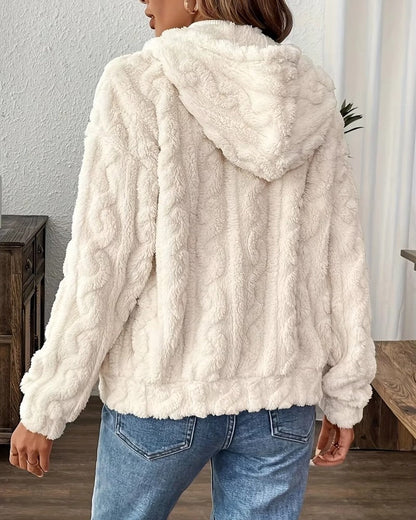 Esther Women's Textured Fleece Zip Hoodie