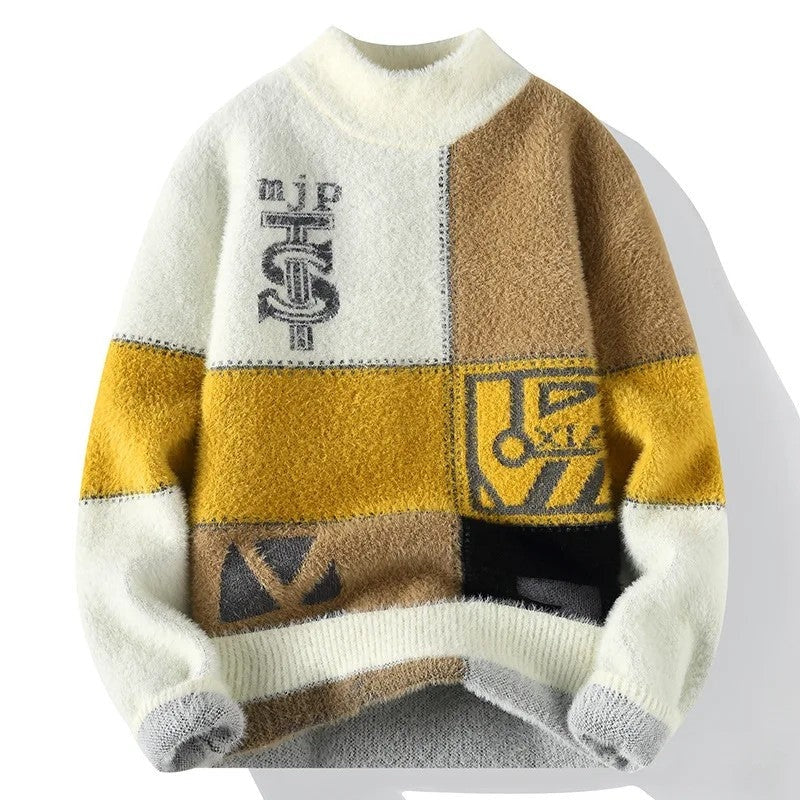 Felix Colorblock Graphic Knit Sweater