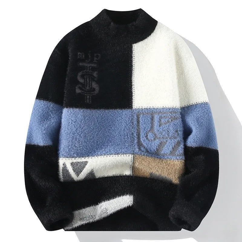 Felix Colorblock Graphic Knit Sweater