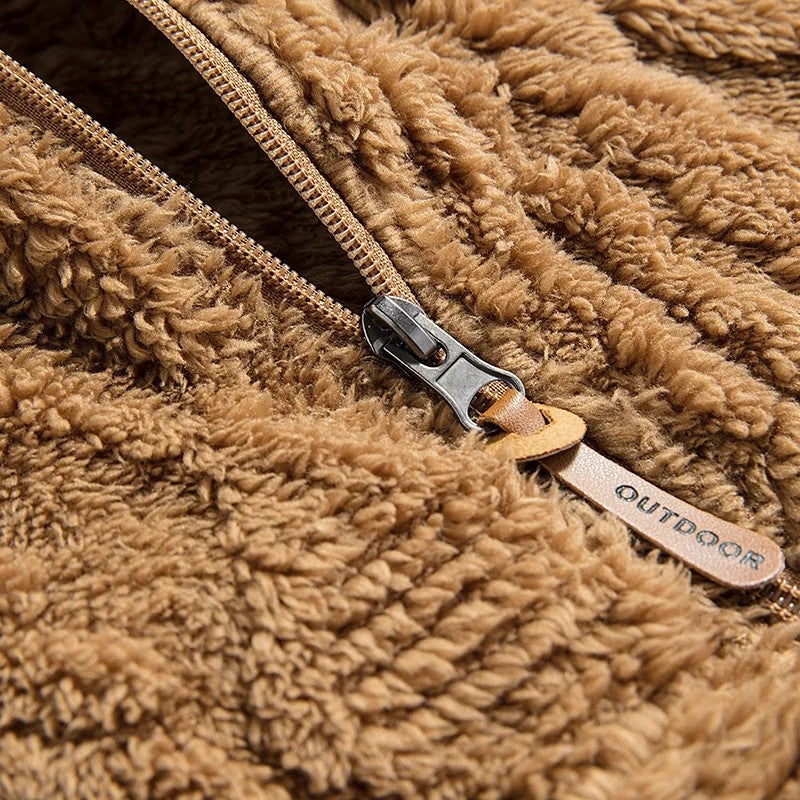 Fjora Plush Hooded Fleece Zip Jacket
