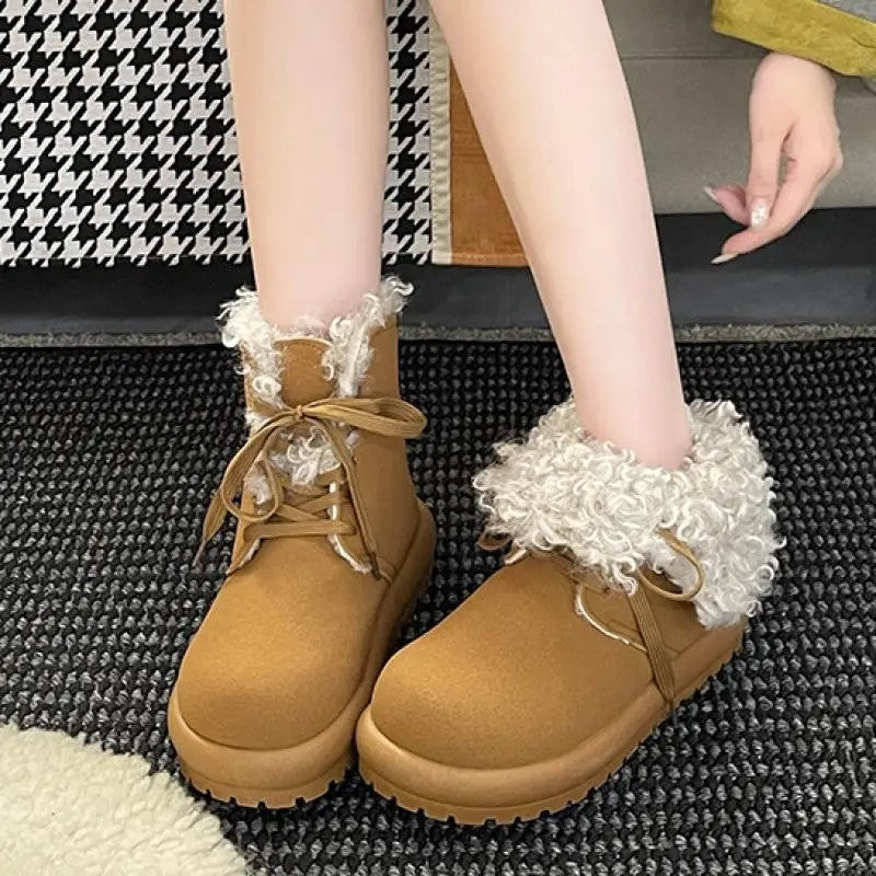 Freya Shearling Lined Lace-Up Winter Boots