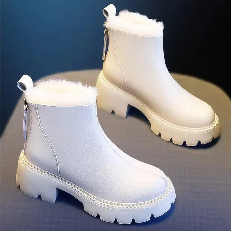 Greta Lug Sole Faux Fur Ankle Boot