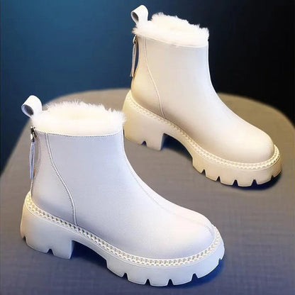 Greta Lug Sole Faux Fur Ankle Boot