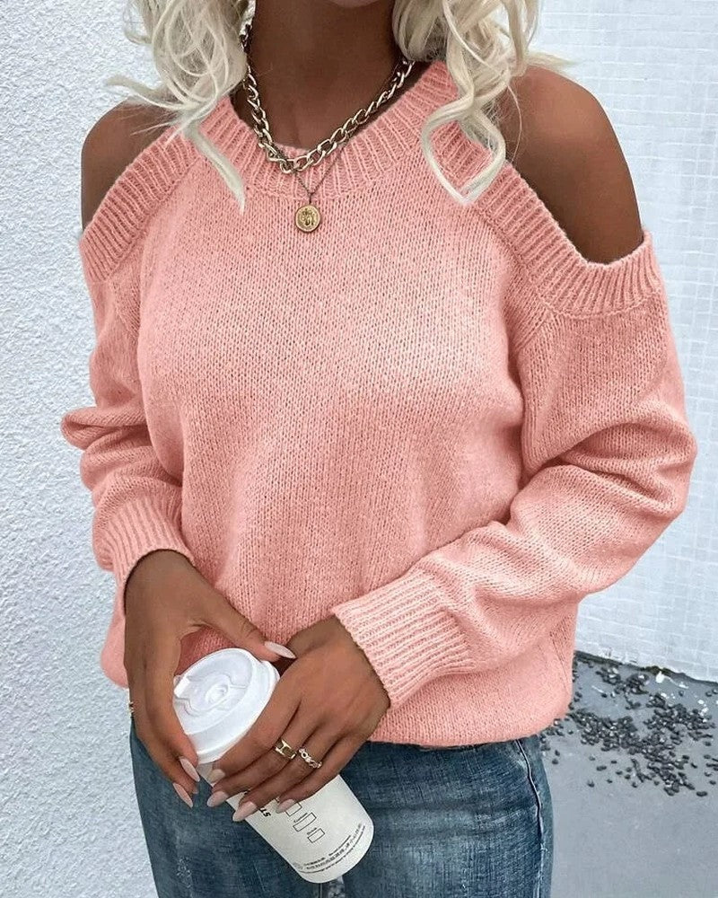 Hannah Women's Cold Shoulder Knit Sweater