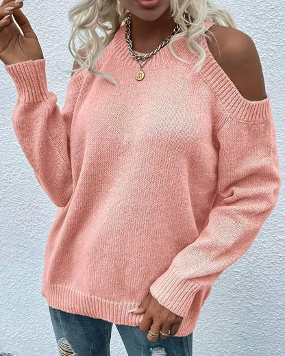 Hannah Women's Cold Shoulder Knit Sweater