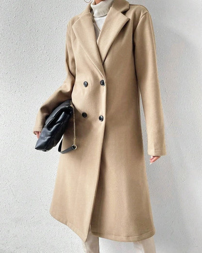 Heidi Double-Breasted Wool Blend Coat