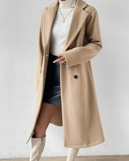 Heidi Double-Breasted Wool Blend Coat