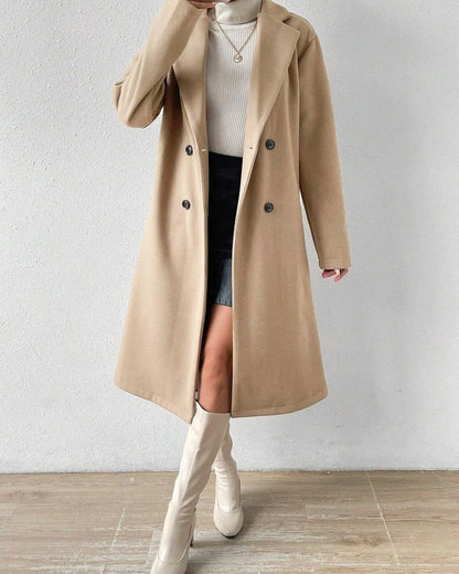 Heidi Double-Breasted Wool Blend Coat