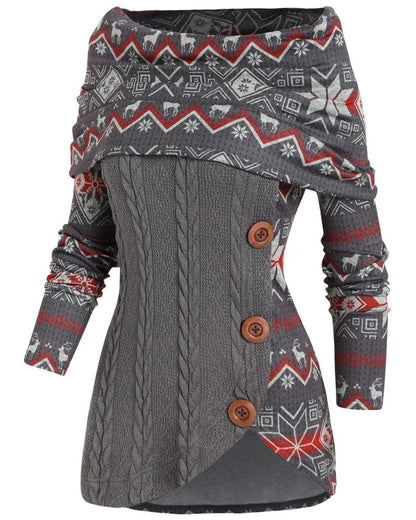 Ivy Fair Isle Cable Knit Sweater