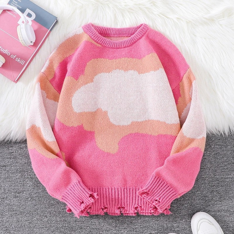 Jensen Abstract Knit Relaxed Sweater