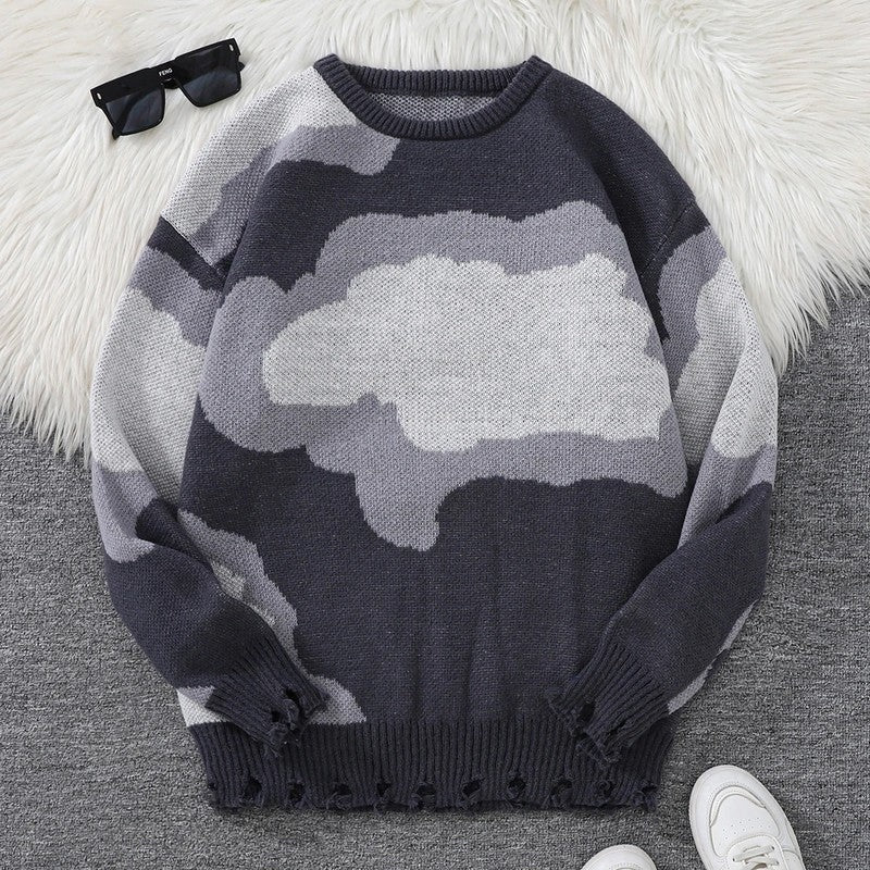 Jensen Abstract Knit Relaxed Sweater