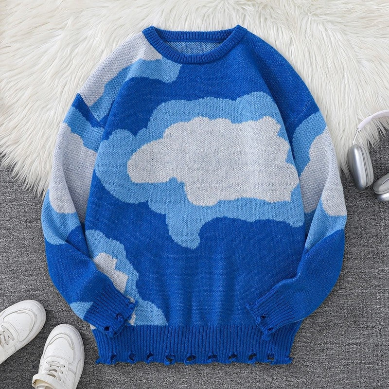 Jensen Abstract Knit Relaxed Sweater